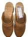 Kork-Ease Shoe Size 10M Brown Leather Faux Wood Block Heel Clogs Brown / 10M