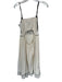 Illa Illa Size M Cream & Black Rayon Blend scallop trim Flower & Abstract Dress Cream & Black / M