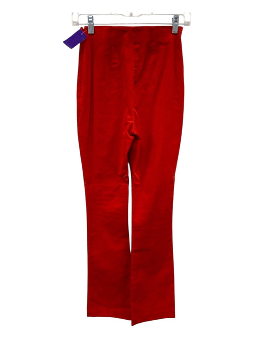 Tuckernuck Size XS Orange Cotton Blend Corduroy Side Zip High Rise Bootcut Pants Orange / XS