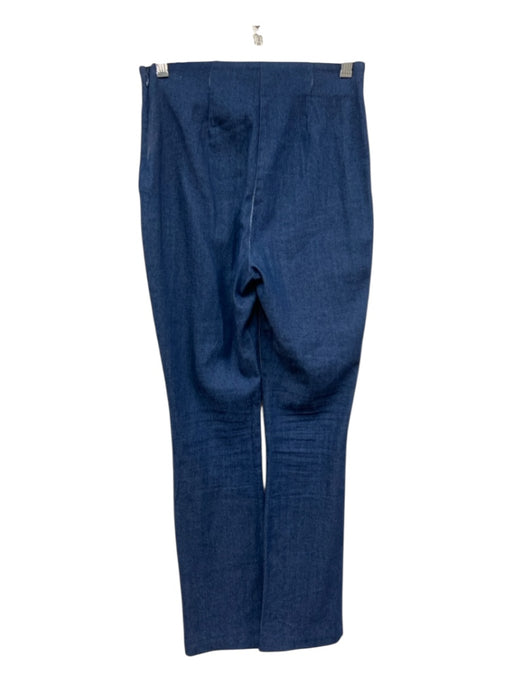 Tuckernuck Size XS Blue Cotton Blend Chambray Side Zip High Rise Bootcut Pants Blue / XS