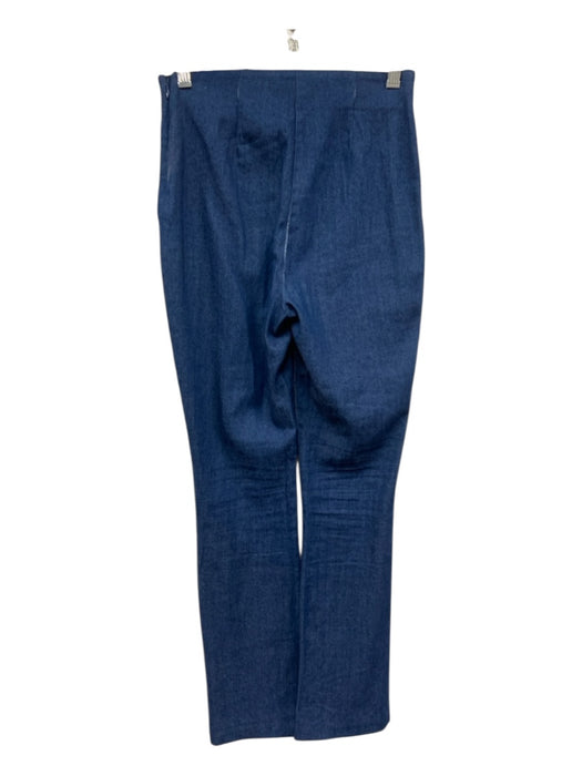 Tuckernuck Size XS Blue Cotton Blend Chambray Side Zip High Rise Bootcut Pants Blue / XS