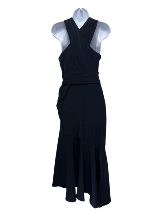 Sachin + Babi Size 0 Navy Blue Polyester Criss Cross Sleeve Application Dress Navy Blue / 0