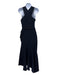 Sachin + Babi Size 0 Navy Blue Polyester Criss Cross Sleeve Application Dress Navy Blue / 0