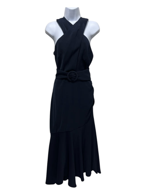 Sachin + Babi Size 0 Navy Blue Polyester Criss Cross Sleeve Application Dress Navy Blue / 0