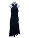 Sachin + Babi Size 0 Navy Blue Polyester Criss Cross Sleeve Application Dress Navy Blue / 0
