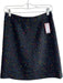 Kate Spade Size 4 Black & Multi Wool Blend Back Zip Dot Embroidery Pencil Skirt Black & Multi / 4