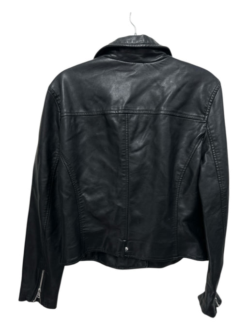 Levi Strauss & Co. Size L Black Polyurethane Zip Front faux leather Jacket Black / L
