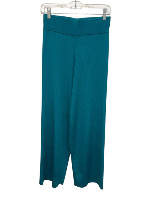 Cult Gaia Size XS Teal Viscose Blend Elastic Waist Wide Leg Pants Teal / XS
