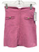 Maje Size 34 Pink Viscose Blend Zip Close Braided detail Faux Pockets Skirt Pink / 34