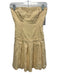 Reformation Size 0 Pastel Yellow Linen Zip Back Pleated Skirt Mini Dress Pastel Yellow / 0