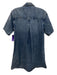 Rag & Bone Size XXS Blue Cotton Button Front Short Sleeve Mini Collared Dress Blue / XXS