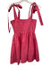 Jonathan Simkhai Size 2 Pink Cotton Blend Square Neck Tie Shoulder Pockets Dress Pink / 2