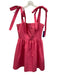 Jonathan Simkhai Size 2 Pink Cotton Blend Square Neck Tie Shoulder Pockets Dress Pink / 2