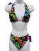 Johnny Was California Size M/S Black & Multi Nylon Blend Floral swimwear Black & Multi / M/S