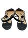 Jimmy Choo Shoe Size 37.5 Black & Clear Leather Pointed Toe Piping Buckle Flats Black & Clear / 37.5
