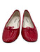 repetto Shoe Size 38 Red Patent Leather Round Toe Tie Trim Detail Flats Red / 38