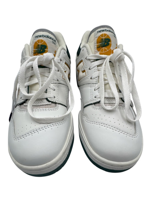 New Balance Shoe Size 7.5 White, Green & Yellow Leather Round Toe Sneakers White, Green & Yellow / 7.5