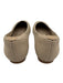 Vivaia Shoe Size 37.5 Beige Polyester Ribbed Knit Square Toe Rubber Sole Flats Beige / 37.5