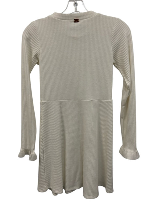 For Love & Lemons Size XS White Polyester Blend Long Sleeve Ribbed Dress White / XS