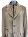 Corneliani Size 56 Beige Polyester Solid Buttons Men's Jacket Beige / 56