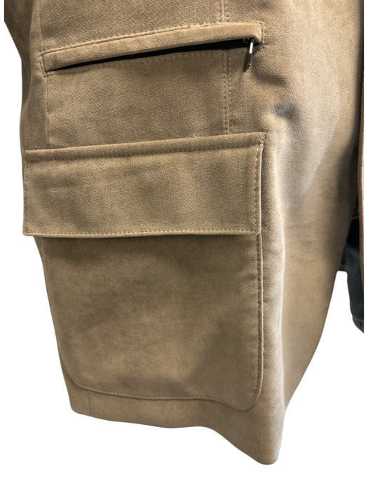 Corneliani Size 56 Beige Polyester Solid Buttons Men's Jacket Beige / 56