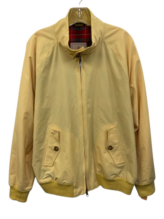 Baracuta Size 46 Yellow Cotton Solid Zipper Men's Jacket Yellow / 46