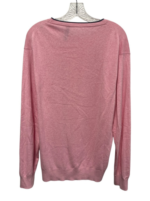 Zegna Sport Size XL Pink Cotton Solid Men's Sweater Pink / XL