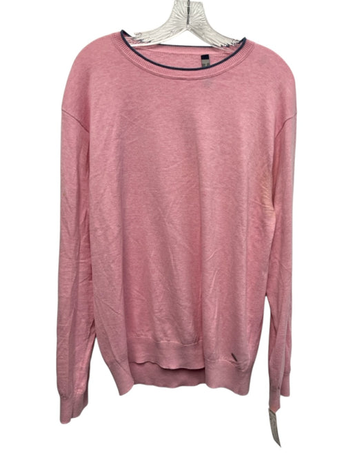 Zegna Sport Size XL Pink Cotton Solid Men's Sweater Pink / XL