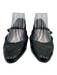 Porte & Paire Shoe Size 37 Black Patent Leather Pointed Toe Mary Jane Flats Black / 37