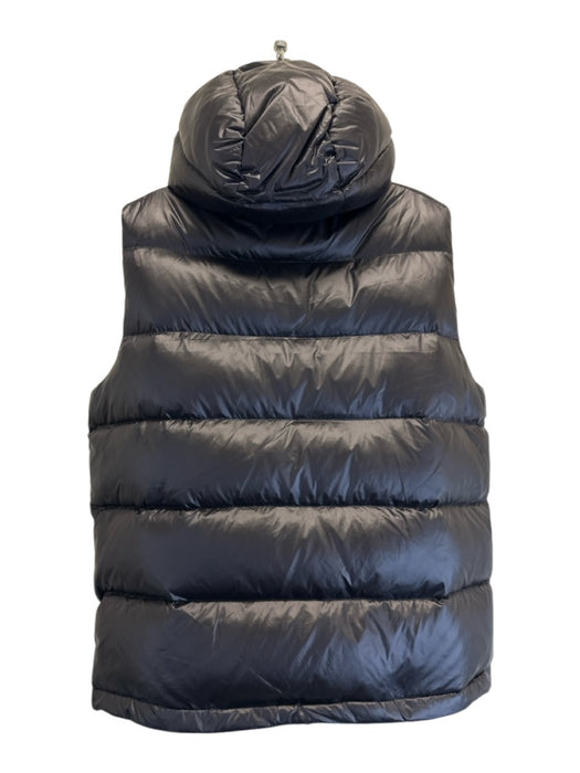 Moncler Size 4 Black Synthetic Solid Puffer Vest Men's Jacket Black / 4