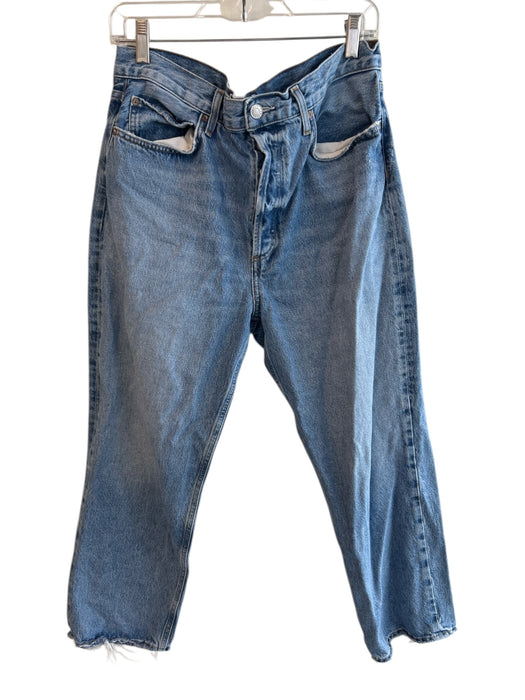 Agolde Size 29 Medium Wash Cotton Button Fly High Rise Wide Leg Jeans Medium Wash / 29