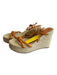 Farm Rio Shoe Size 8.5 Orange Manmade Material Open Toe & Heel Espadrille Shoes Orange / 8.5