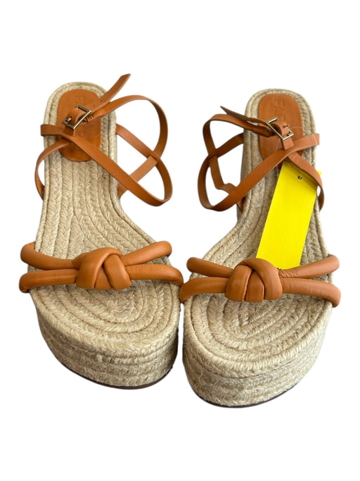 Farm Rio Shoe Size 8.5 Orange Manmade Material Open Toe & Heel Espadrille Shoes Orange / 8.5