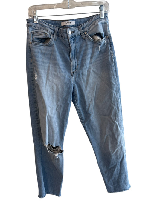Joes Size 30 Light Wash Cotton High Rise Distressed Wide Leg Cropped Jeans Light Wash / 30