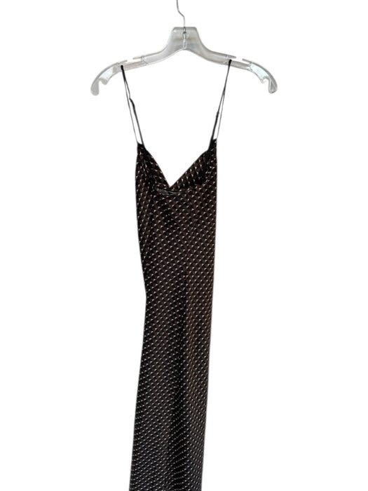 Banana Republic Size S Brown & Black Polyester Spaghetti Strap Shapes Maxi Dress Brown & Black / S