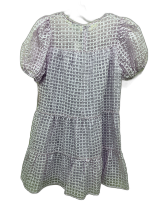 Sugarlips Size XS Pastel Purple Cotton Blend Semi Sheer Grid Tiered Dress Pastel Purple / XS