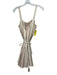 Alexis Size Small Cream & pink Linen Stripe Braided Belt Sleeveless Dress Cream & pink / Small
