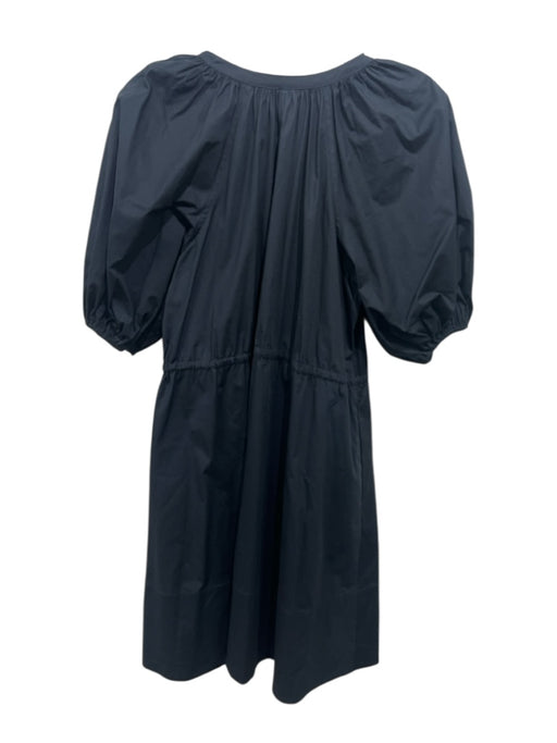 Staud Size XS Black Cotton Blend Short Balloon Sleeve Button Up Dress Black / XS