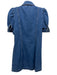 BlankNYC Size S Med Wash Cotton Denim Short Sleeve Snap Up Paneled Dress Med Wash / S