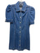 BlankNYC Size S Med Wash Cotton Denim Short Sleeve Snap Up Paneled Dress Med Wash / S