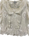 Sea New York Size 4 Cream Cotton Embroidered Eyelet V Neck Skirt Set Cream / 4