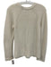 Vince Size XS Cream White Cotton & Cashmere Ribbed Knit Long Sleeve Sweater Cream White / XS