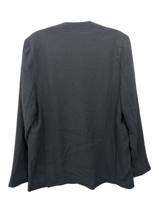 Spanx Size M Black Polyester Long Sleeve Solid Single Button Blazer Jacket Black / M