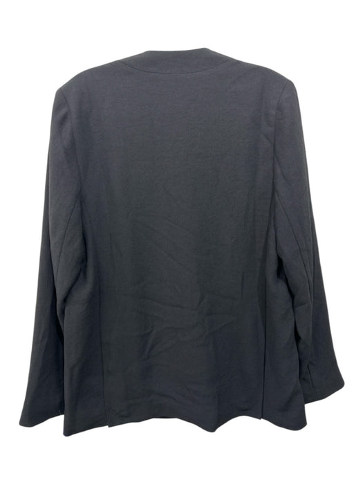 Spanx Size M Black Polyester Long Sleeve Solid Single Button Blazer Jacket Black / M