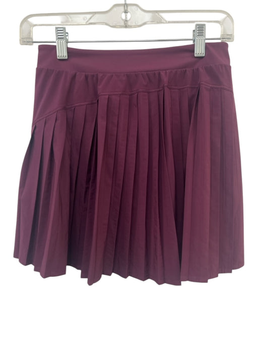 Spanx Size Small Burgundy Purple Elastic Waist Pleated Skort Skirt Burgundy Purple / Small