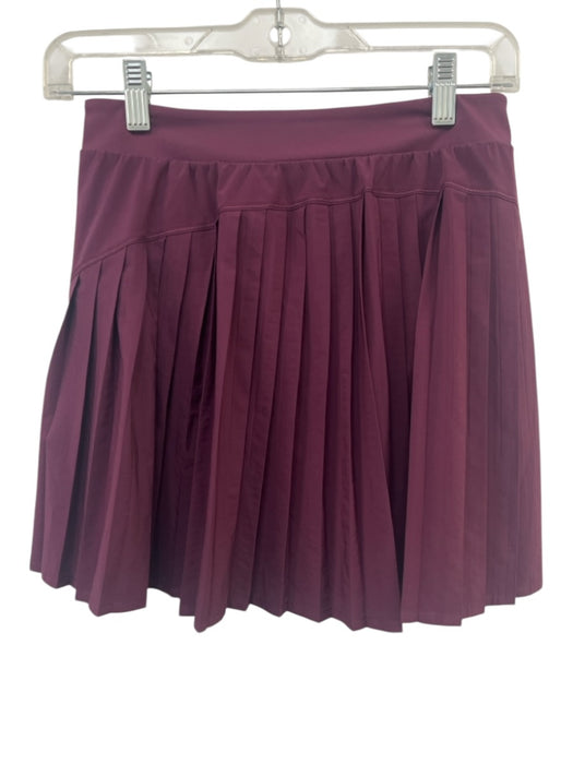 Spanx Size Small Burgundy Purple Elastic Waist Pleated Skort Skirt Burgundy Purple / Small
