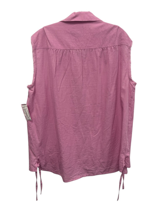 Loewe Size Est Small Pink Cotton Sleeveless Striped Button Front Top Pink / Est Small