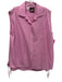 Loewe Size Est Small Pink Cotton Sleeveless Striped Button Front Top Pink / Est Small