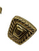 Givenchy Gold Metal Oversized Monogram Braided Detail Clip On Earrings Gold