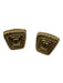 Givenchy Gold Metal Oversized Monogram Braided Detail Clip On Earrings Gold
